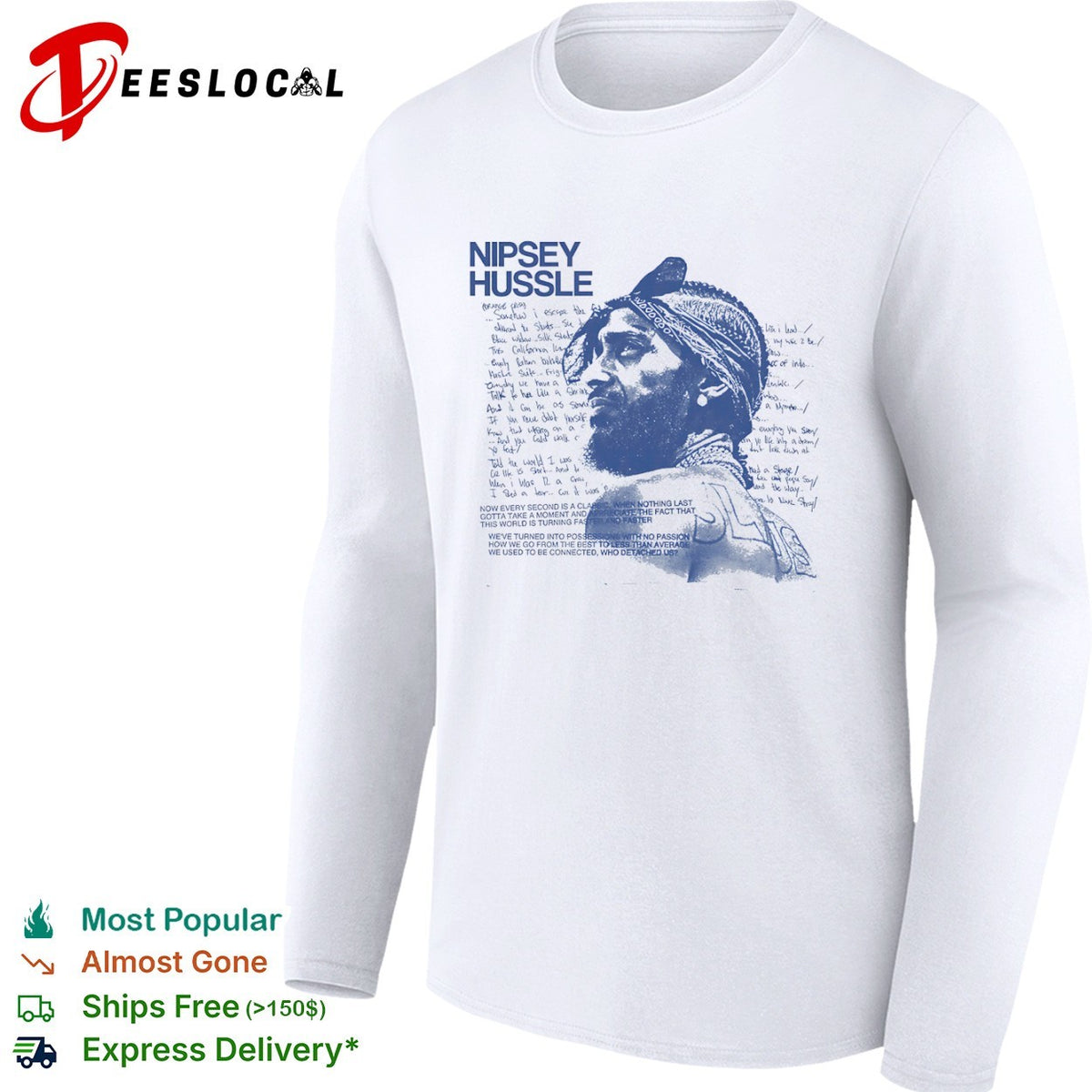 Nipsey Hussle Now every second is a classic when nothing last gotta take a shirt