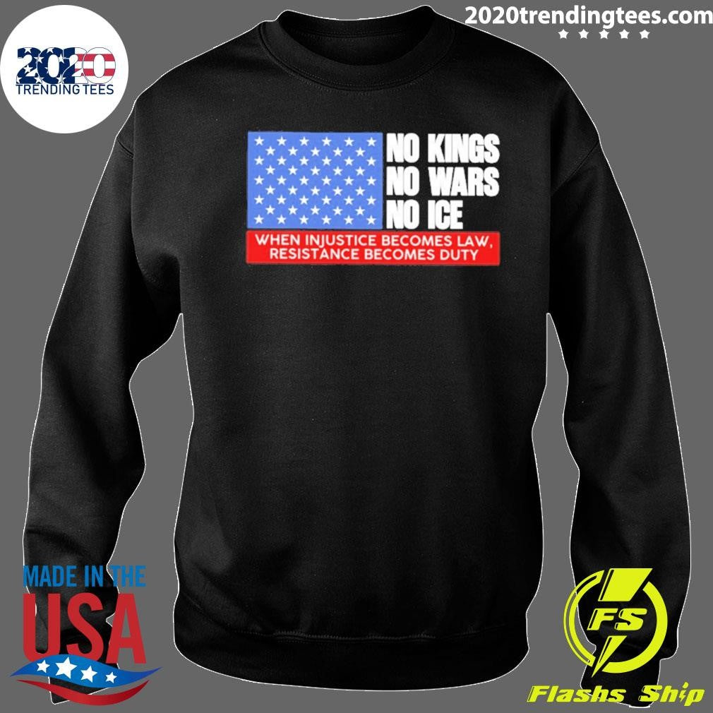 No Kings No Wars No Ice When Injustice Becomes Law Resistance Becomes Duty Shirt