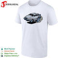 No Time to Lose Doc Brown’s DeLorean in the style of a Rat Fink hot rod illustration shirt