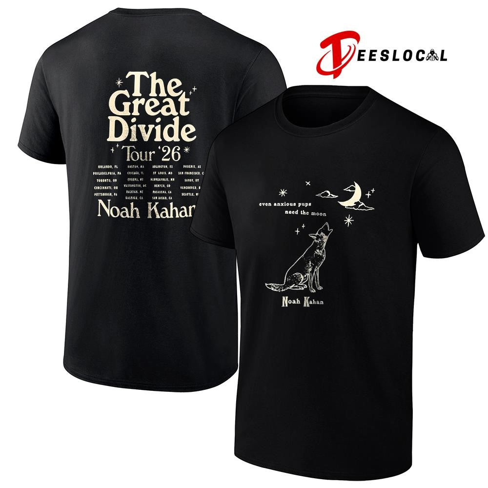 Noah Kahan Orbiter Howling Pup The Great Divide tour dates schedule shirt