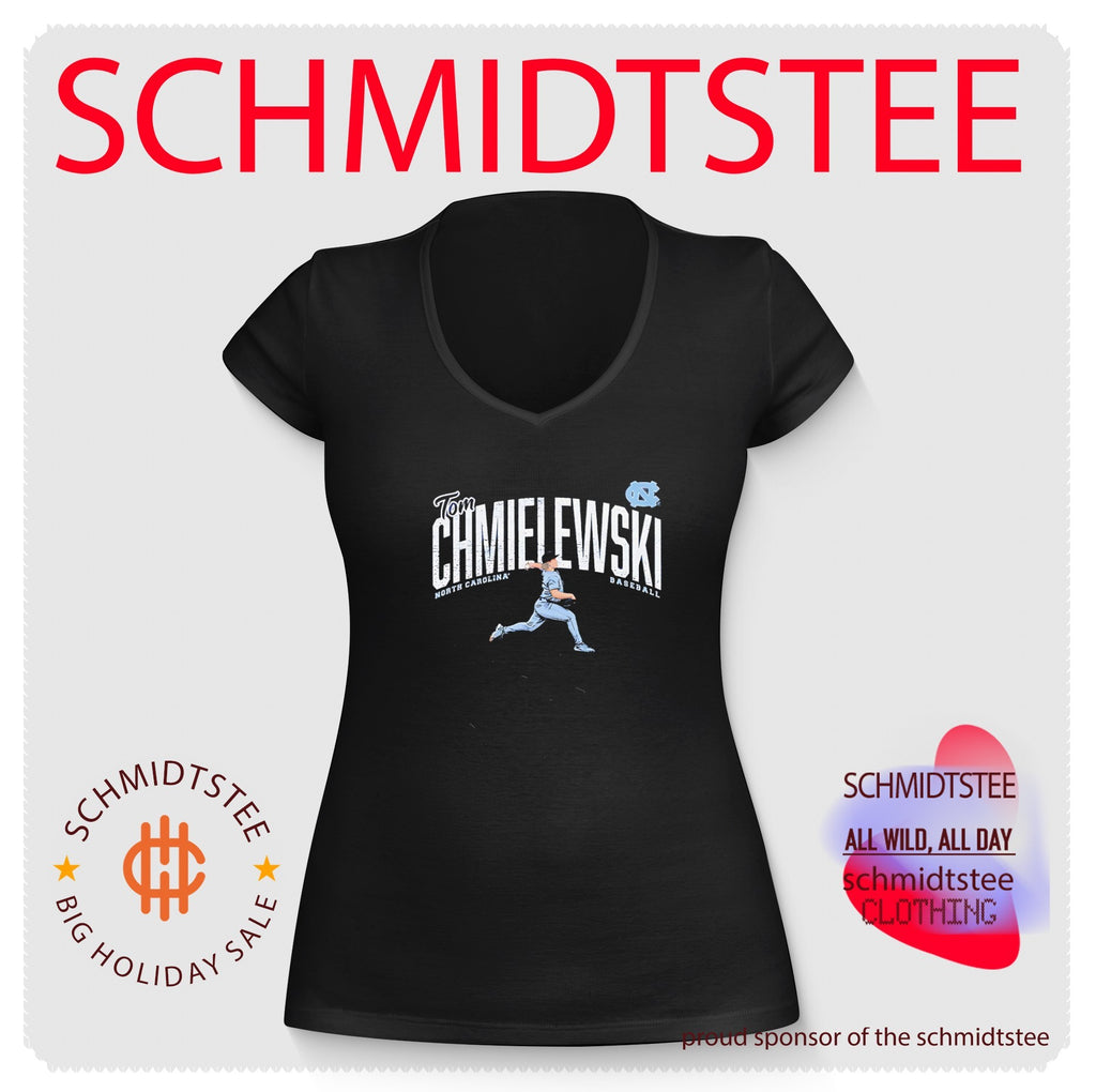 North Carolina Baseball Tom Chmielewski running pose shirt