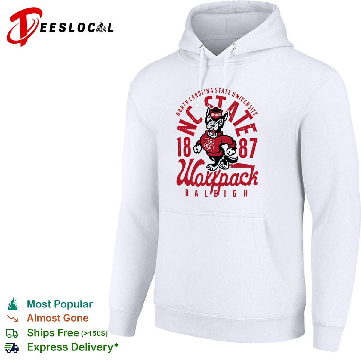 North Carolina State University Wolfpack 1887 Raleigh NC State Mascot Logo shirt