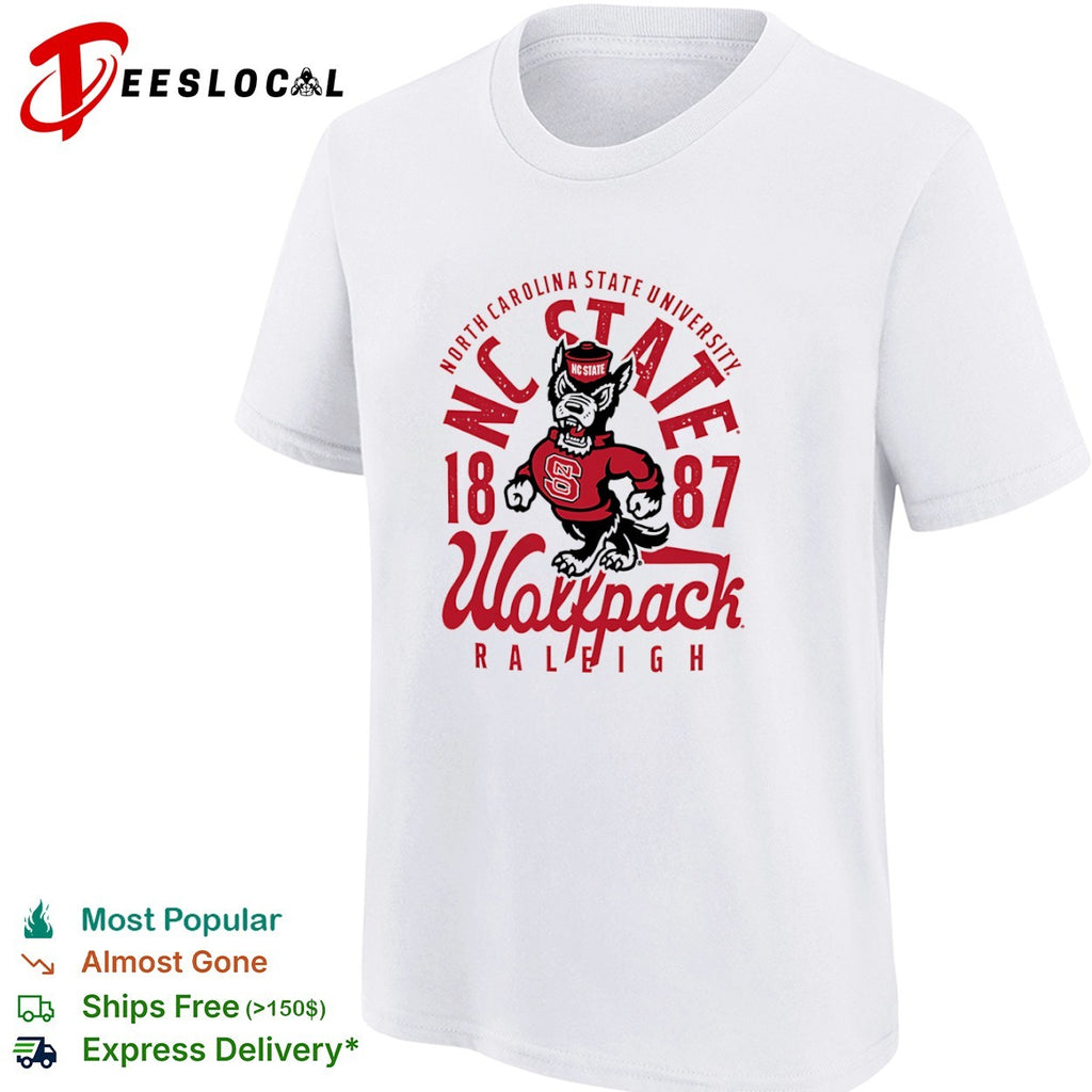 North Carolina State University Wolfpack 1887 Raleigh NC State Mascot Logo shirt