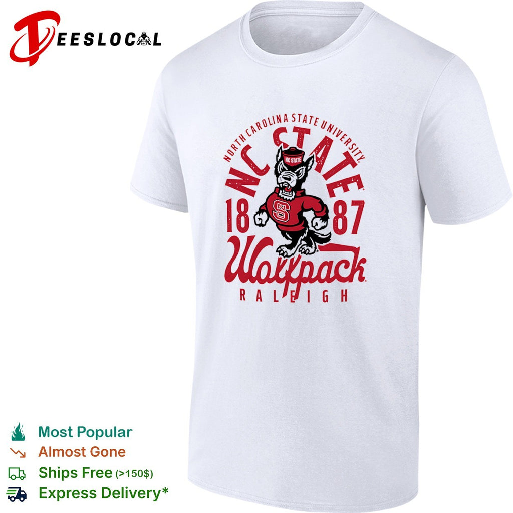 North Carolina State University Wolfpack 1887 Raleigh NC State Mascot Logo shirt