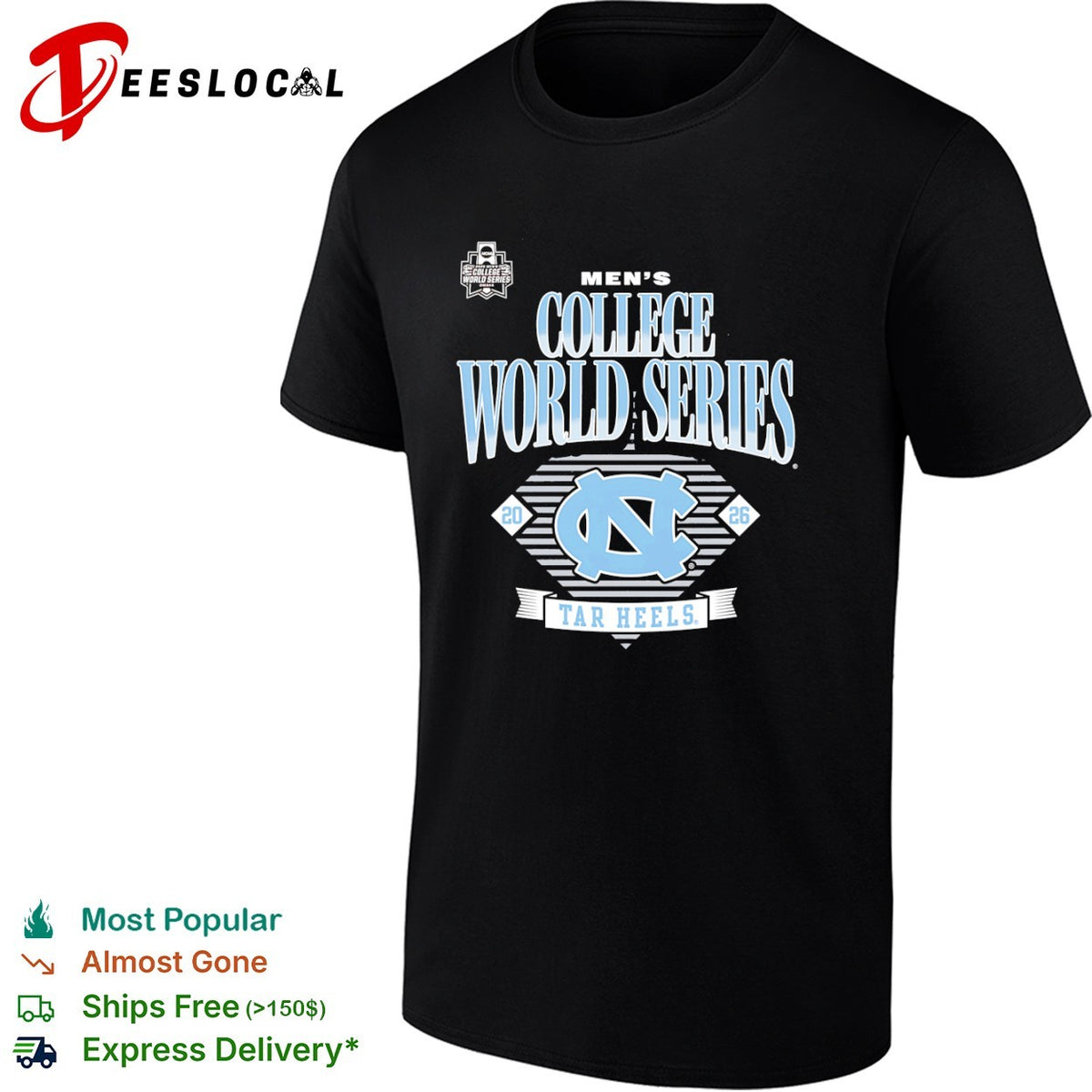 North Carolina Tar Heels College World Series 2026 Omaha NCAA championship shirt