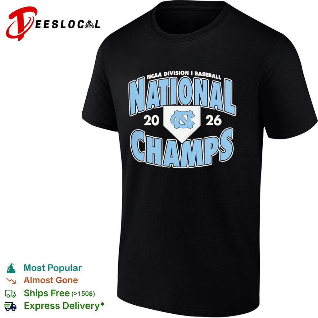 North Carolina Tar Heels NCAA Division I Baseball National Champs 2026 shirt