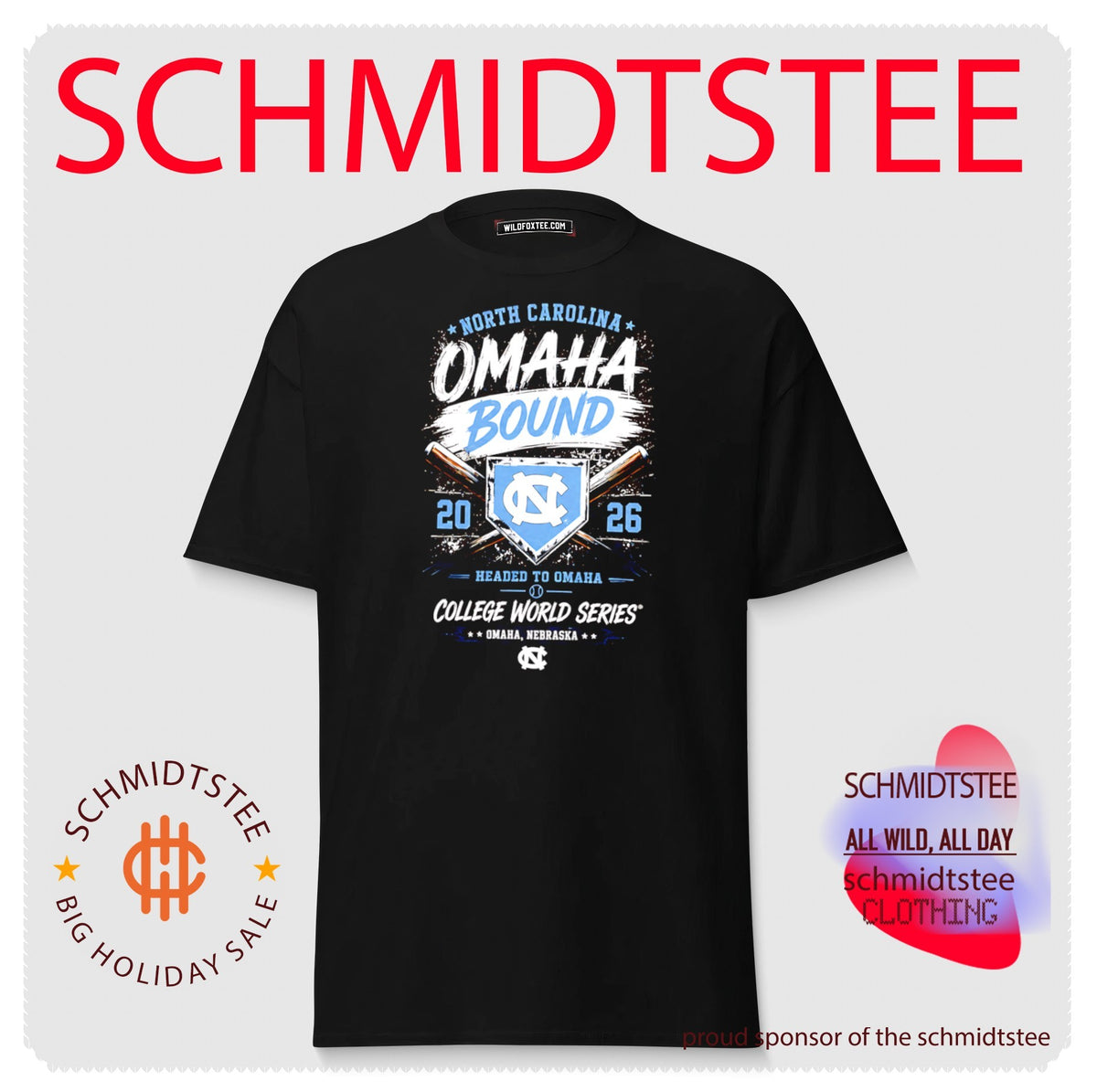 North Carolina Tar Heels Omaha Bound 2026 Men’s College World Series shirt
