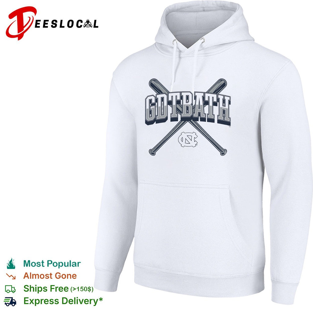 North Carolina Tar Heels baseball crossed bats gdtbath shirt