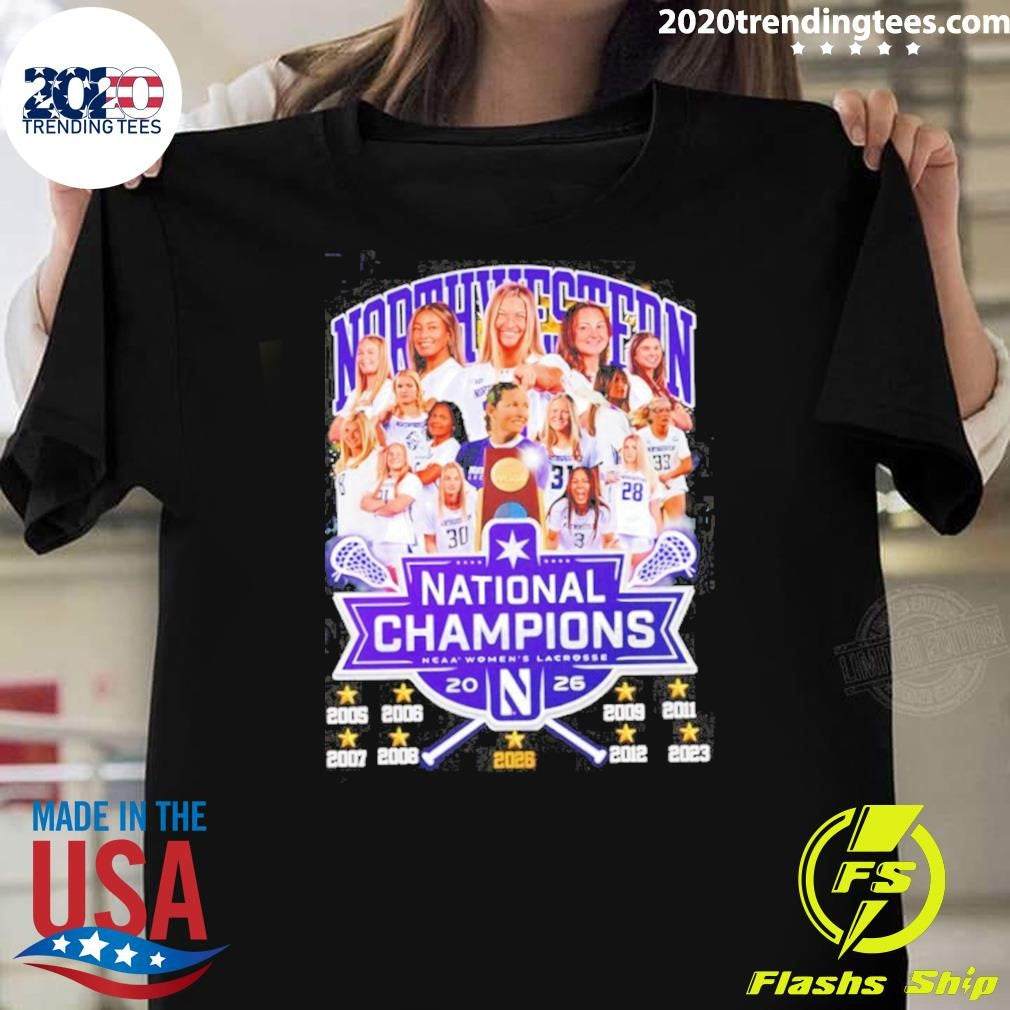 Northwestern Wildcats 2026 Ncaa Women’s Lacrosse 8x National Champions Shirt