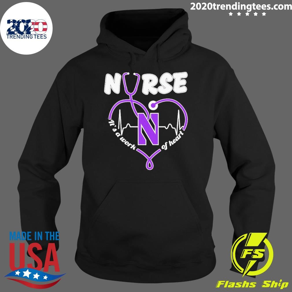 Northwestern Wildcats Heartbeat 2026 Nurse It’s A Work Of Heart Shirt