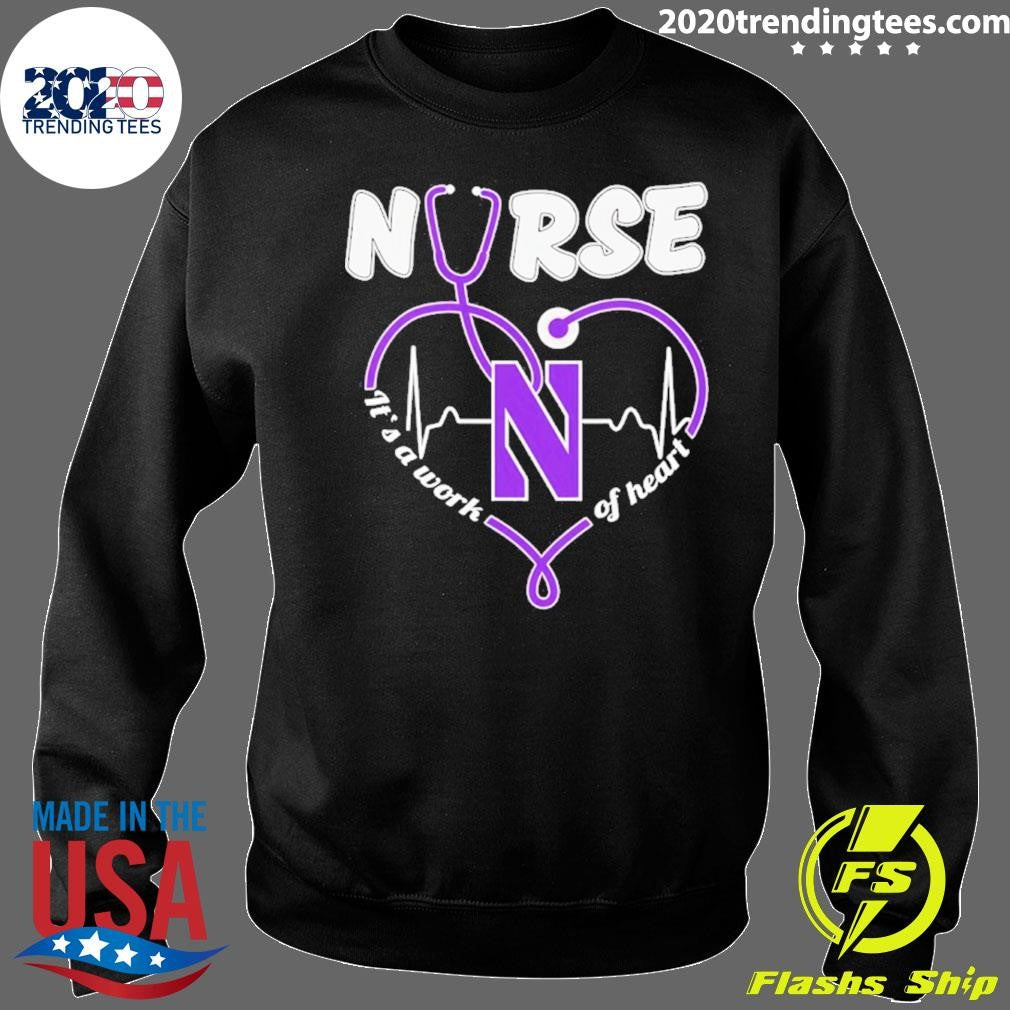 Northwestern Wildcats Heartbeat 2026 Nurse It’s A Work Of Heart Shirt