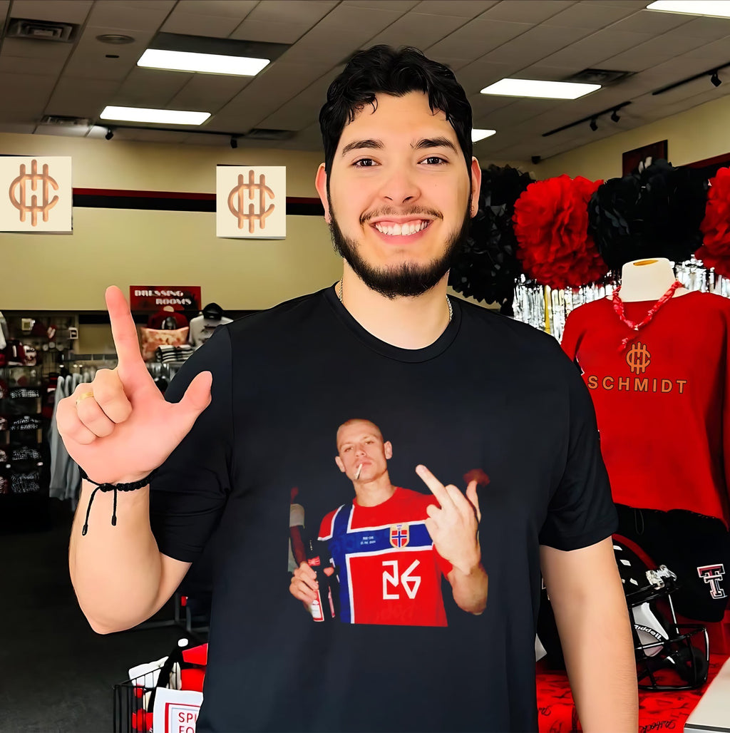 Norway National Football Team Number 26 middle finger shirt
