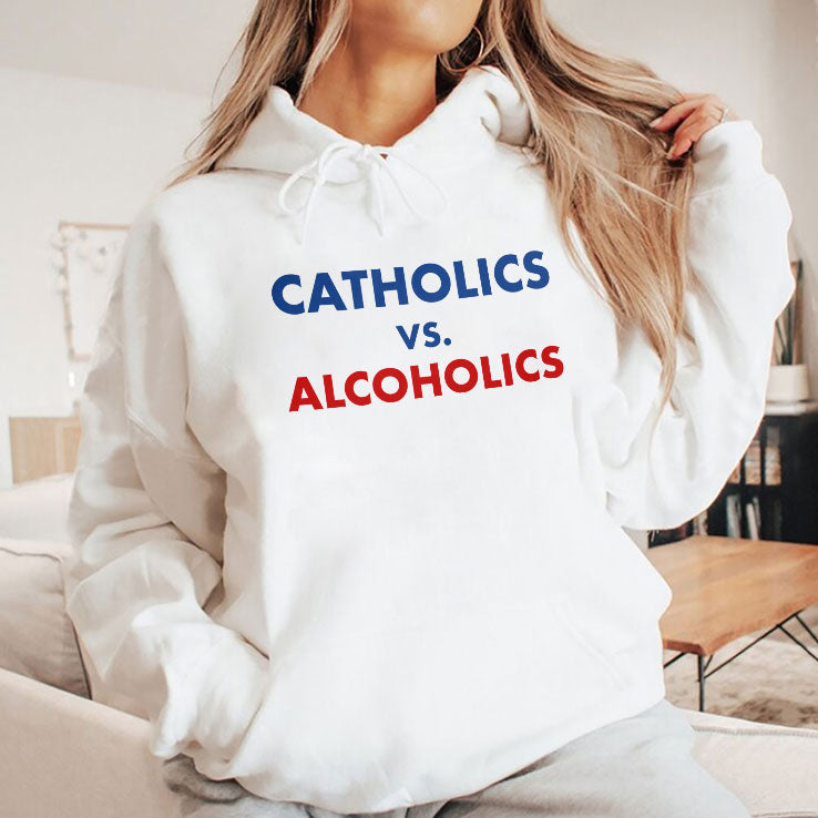 Notre Dame Wisconsin Catholics Vs Alcoholics T Shirt