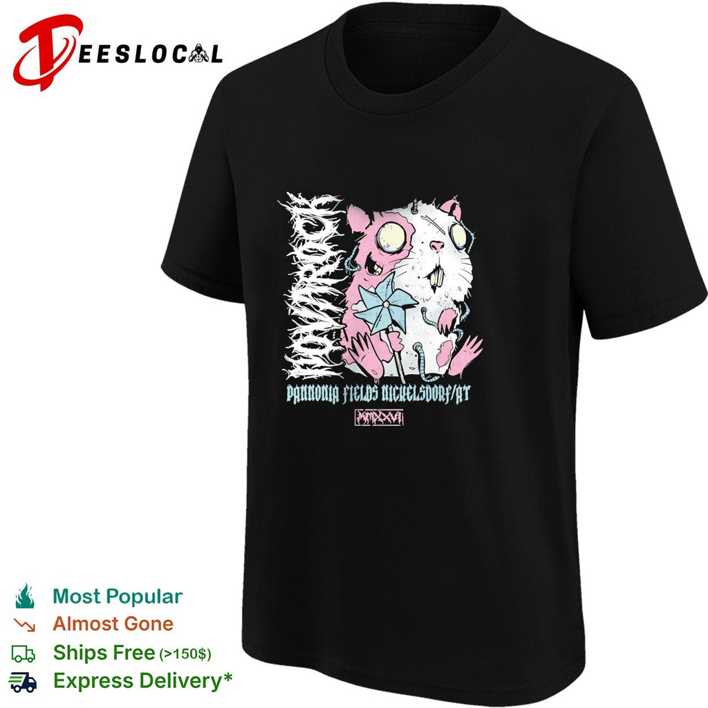 Nova Rock Pannonia Fields Nickelsdorf AT MMXXVI zombie hamster pinwheel shirt