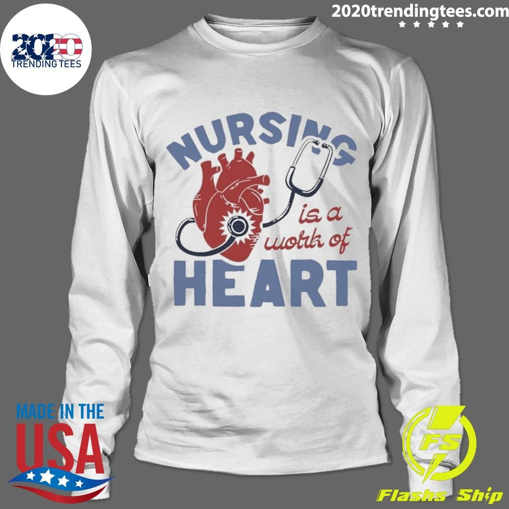 Nursing Is A Work Of Heart, Sassy Frass Nurse Vintage T-Shirt