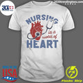Nursing Is A Work Of Heart, Sassy Frass Nurse Vintage T-Shirt