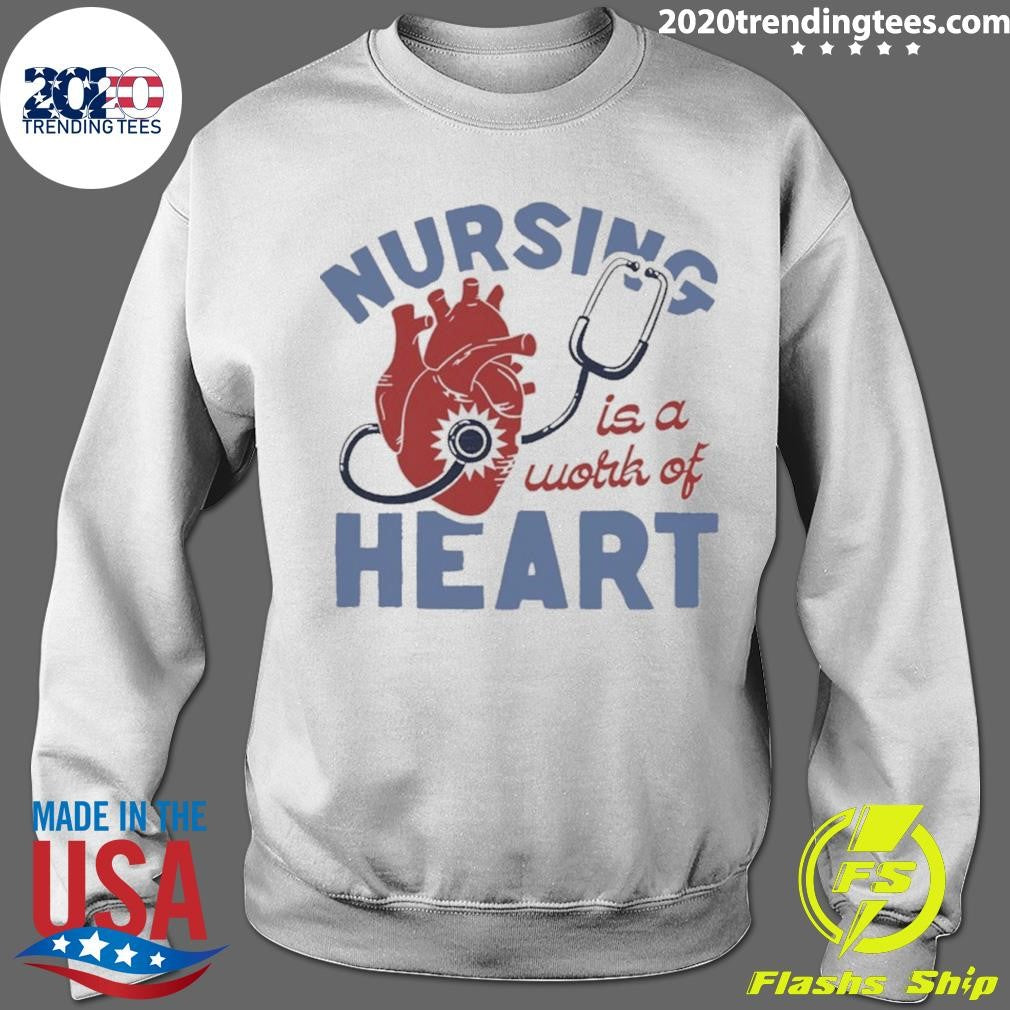 Nursing Is A Work Of Heart, Sassy Frass Nurse Vintage T-Shirt