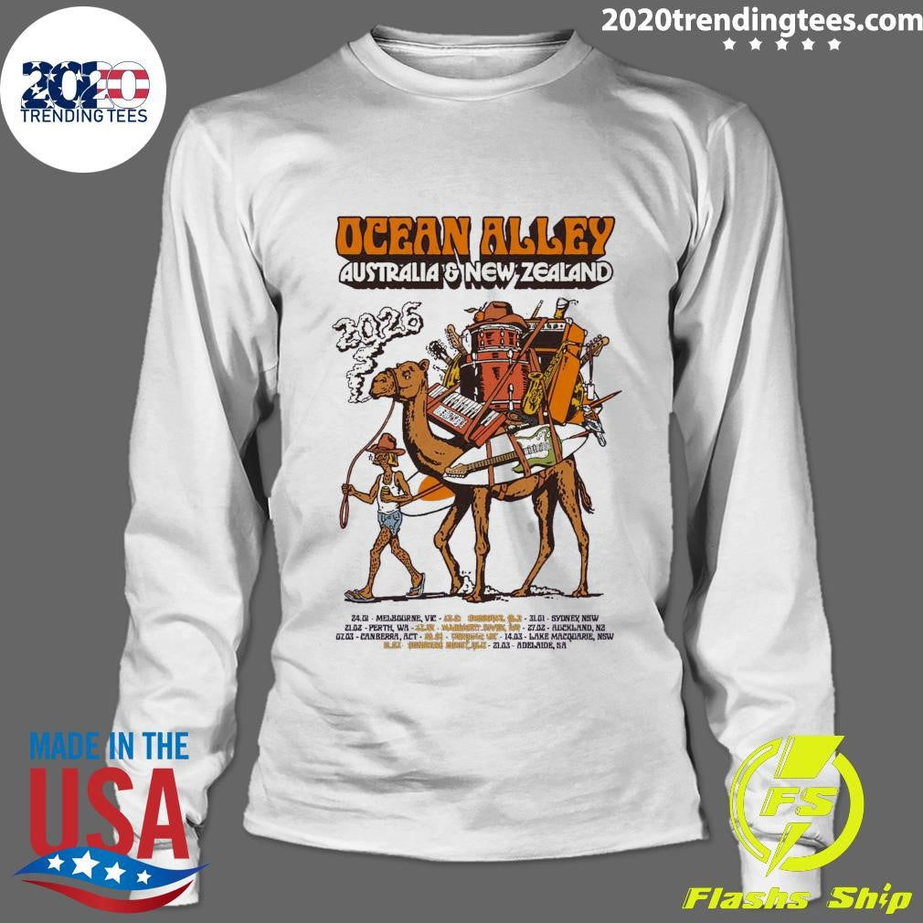 Ocean Alley 2026 AUS NZ Tour Limited Holographic Tour Shirt