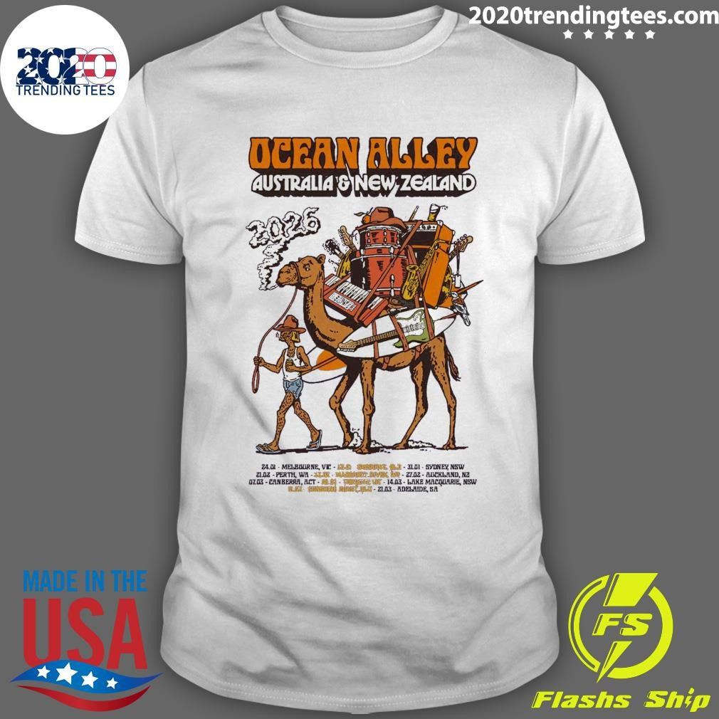 Ocean Alley 2026 AUS NZ Tour Limited Holographic Tour Shirt