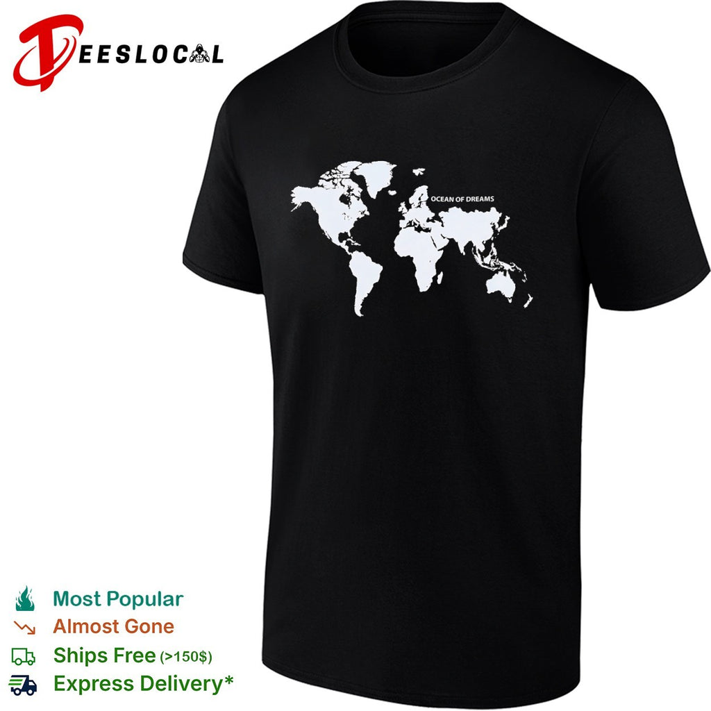 Ocean of dreams world map shirt