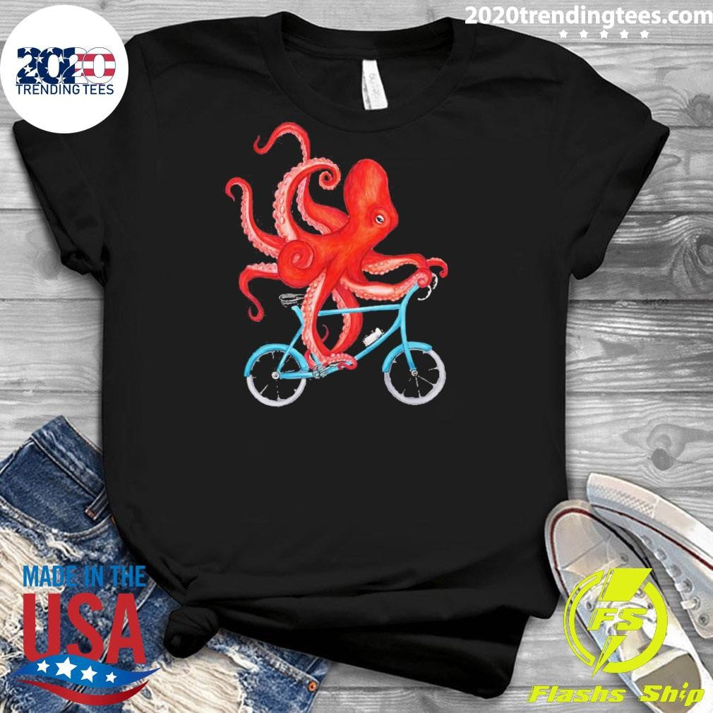 Octopus Riding Bicycle Shirt