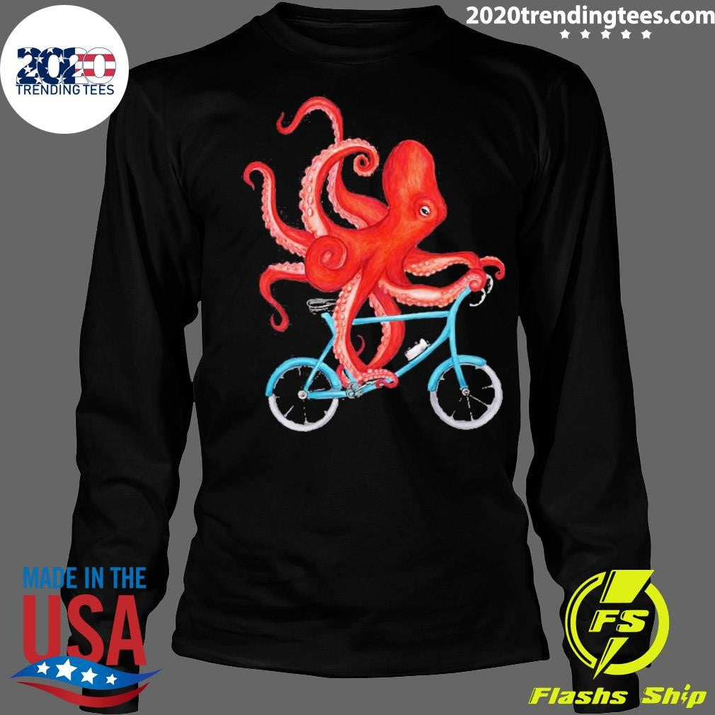 Octopus Riding Bicycle Shirt