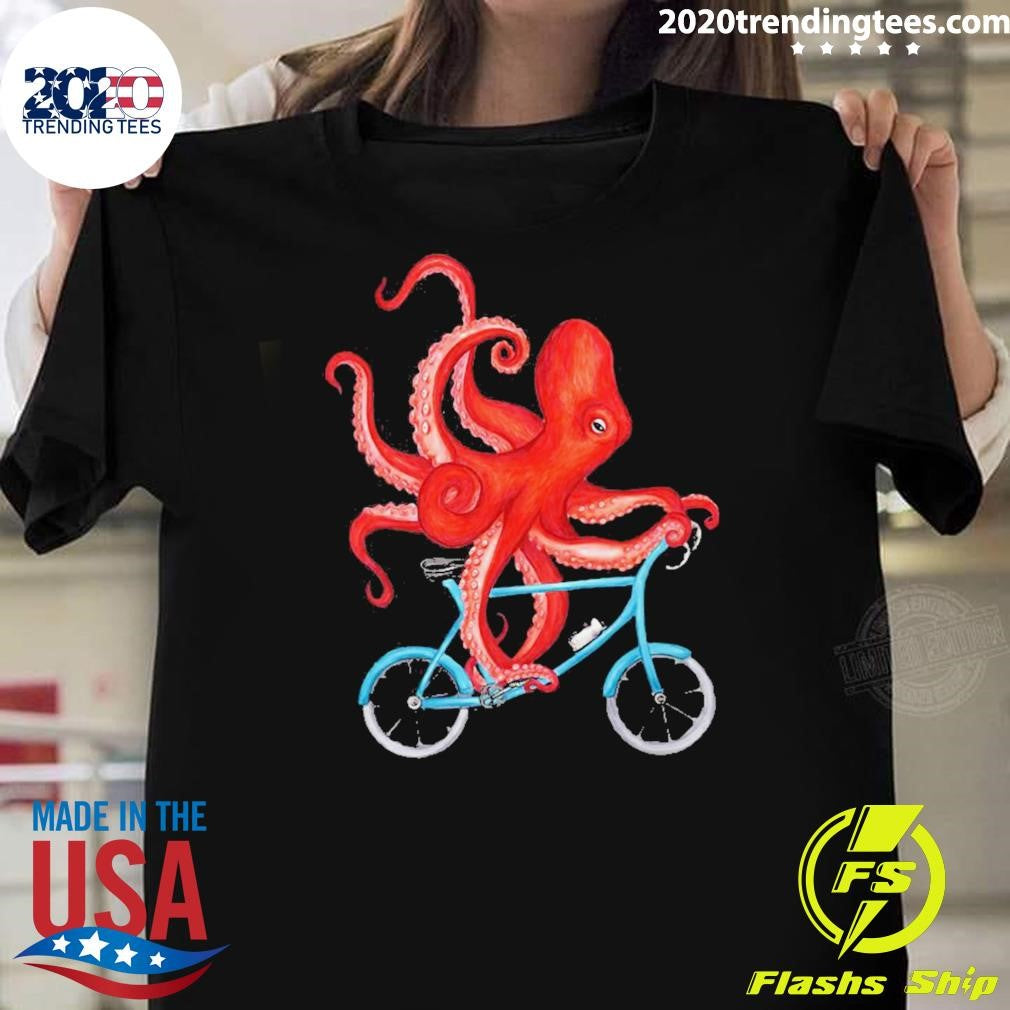 Octopus Riding Bicycle Shirt