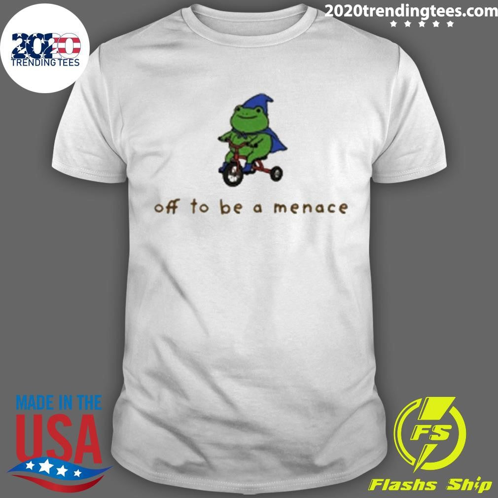 Off To Be A Menace Frog Graphic Shirt