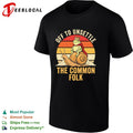 Off to unsettle the common folk frog king on snail retro sunset funny shirt