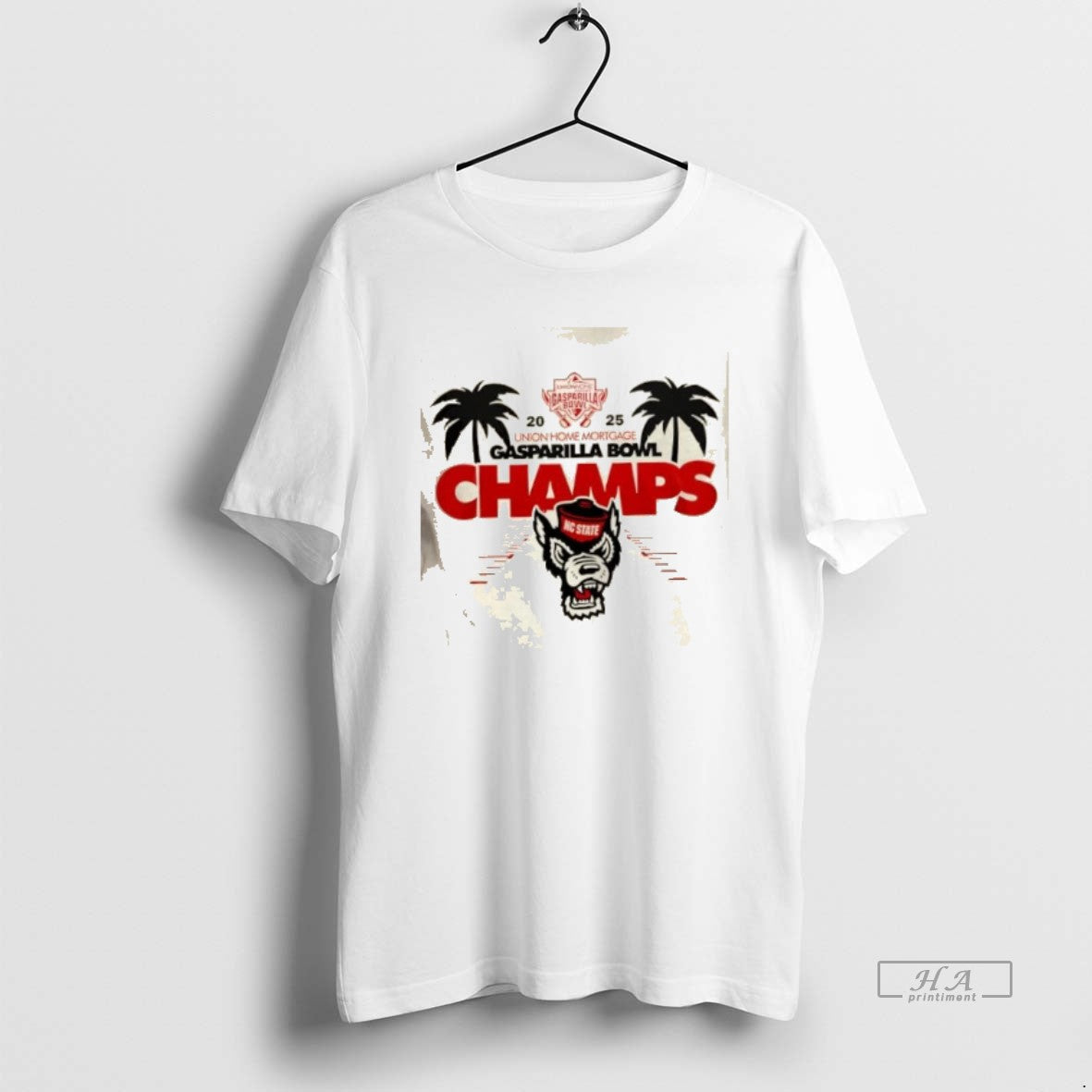 Official 2025 Ncaa Union Home Mortgage Gasparilla Bowl Champions Nc State Wolfpack 2 Sided