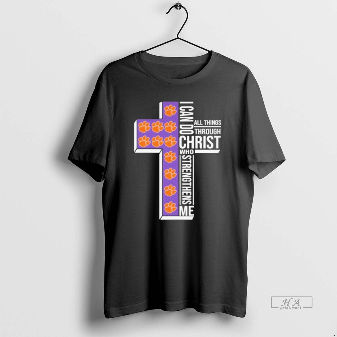 Official 2026 Clemson Tigers Cross I Can Do All Things Through Christ Who Strengthens Me