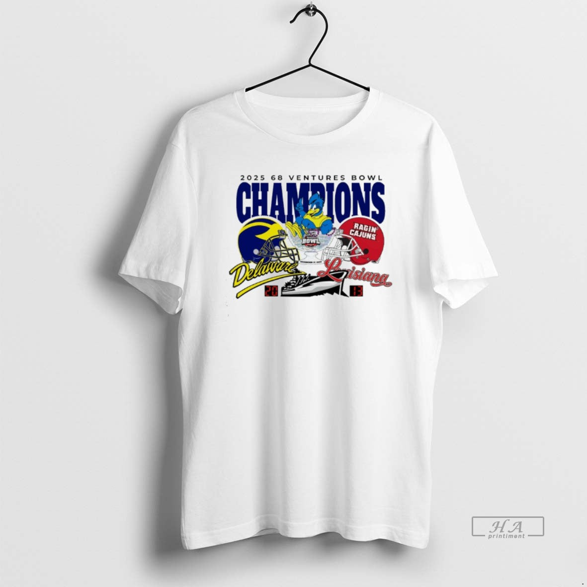 Official Delaware Blue Hens 20 13 Louisiana Ragin Cajuns 2025 68 Ventures Bowl Champions