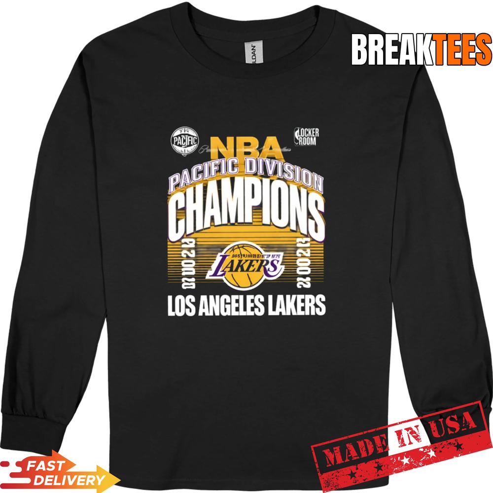 Los Angeles Lakers 2026 NBA Pacific Division Champions Locker Room T-Shirt