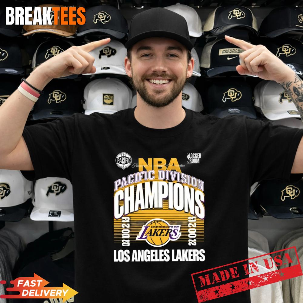 Los Angeles Lakers 2026 NBA Pacific Division Champions Locker Room T-Shirt
