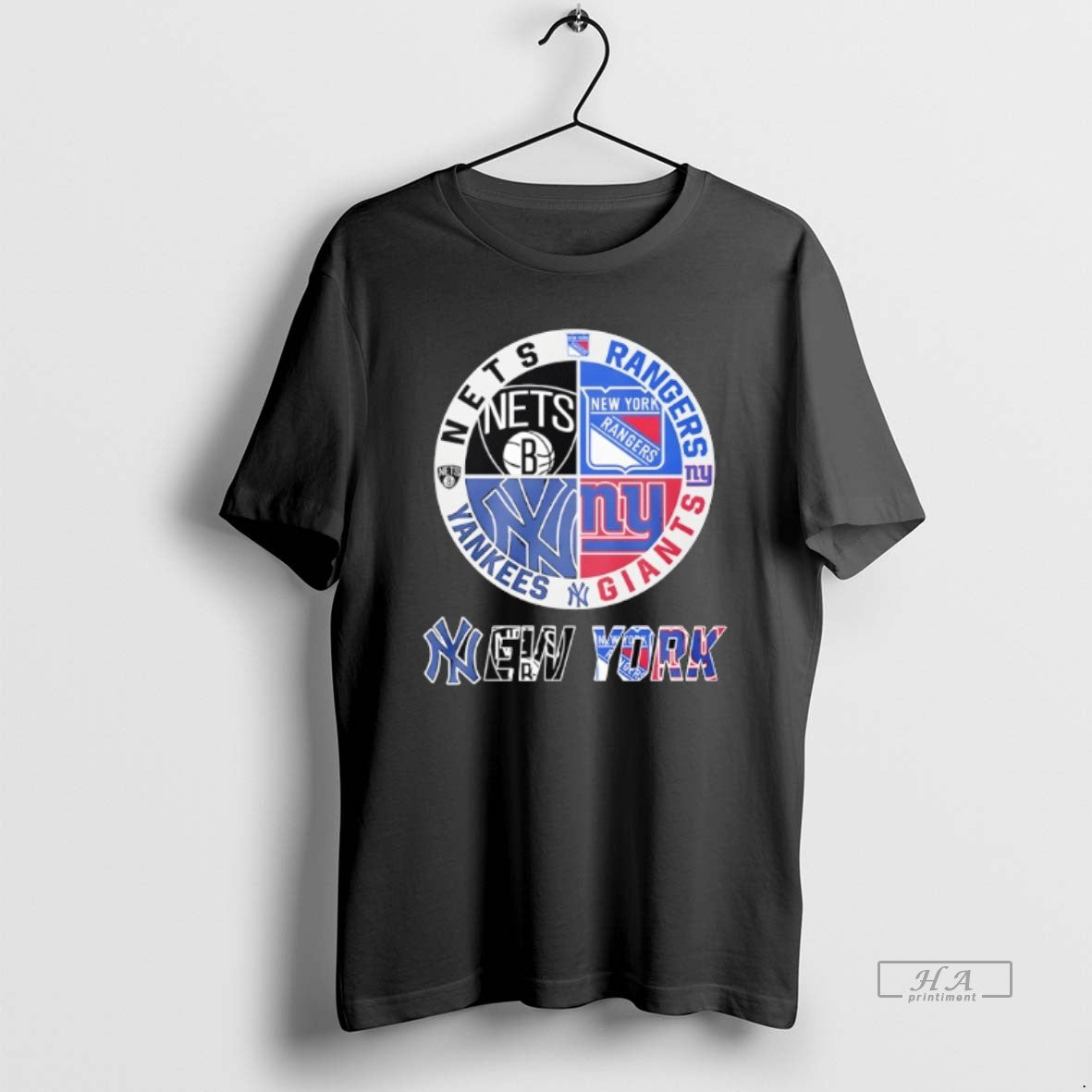 Official New York Giants New York Yankees York Nets New York Rangers Mashup Logo