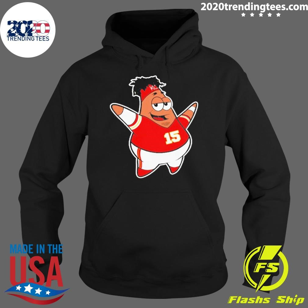 Patrick Star And Patrick Mahomes Patty Starfish Shirt