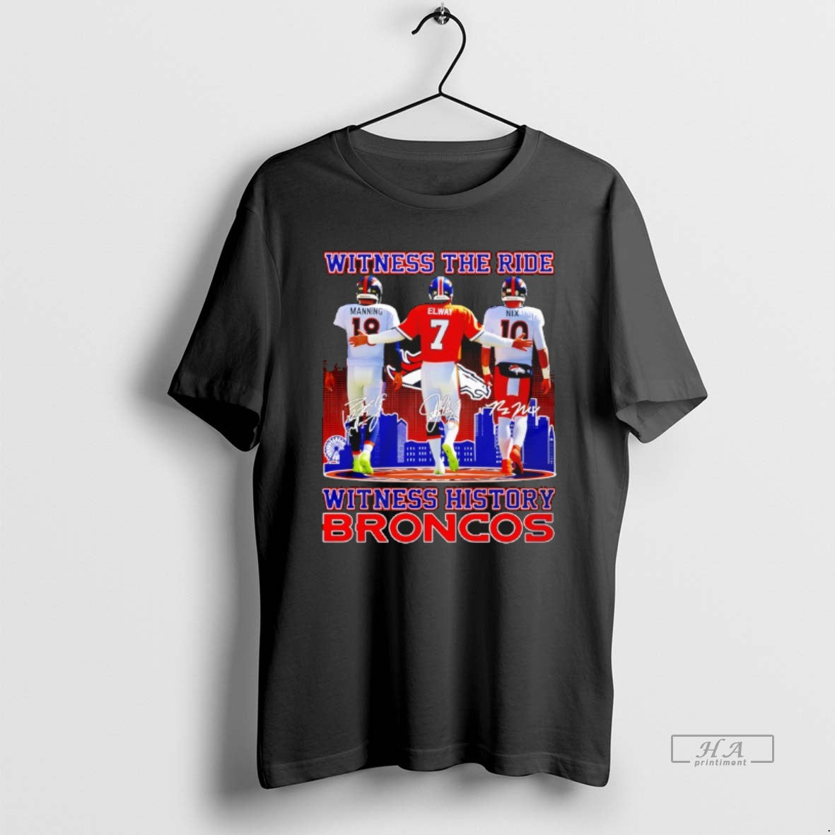 Official Peyton Manning X John Elway X Bo Nix Witness The Ride Witness History Denver