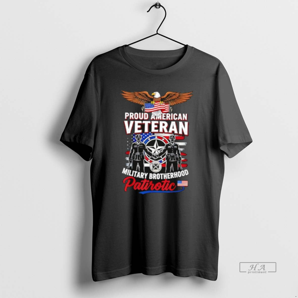 Official Proud American Veteran Military Brotherhood Patriotic