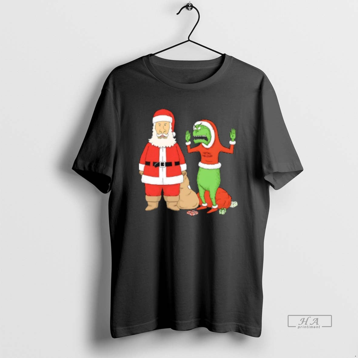 Official Santa Claus And The Grinch In The Style Of Beavis And Butt Head