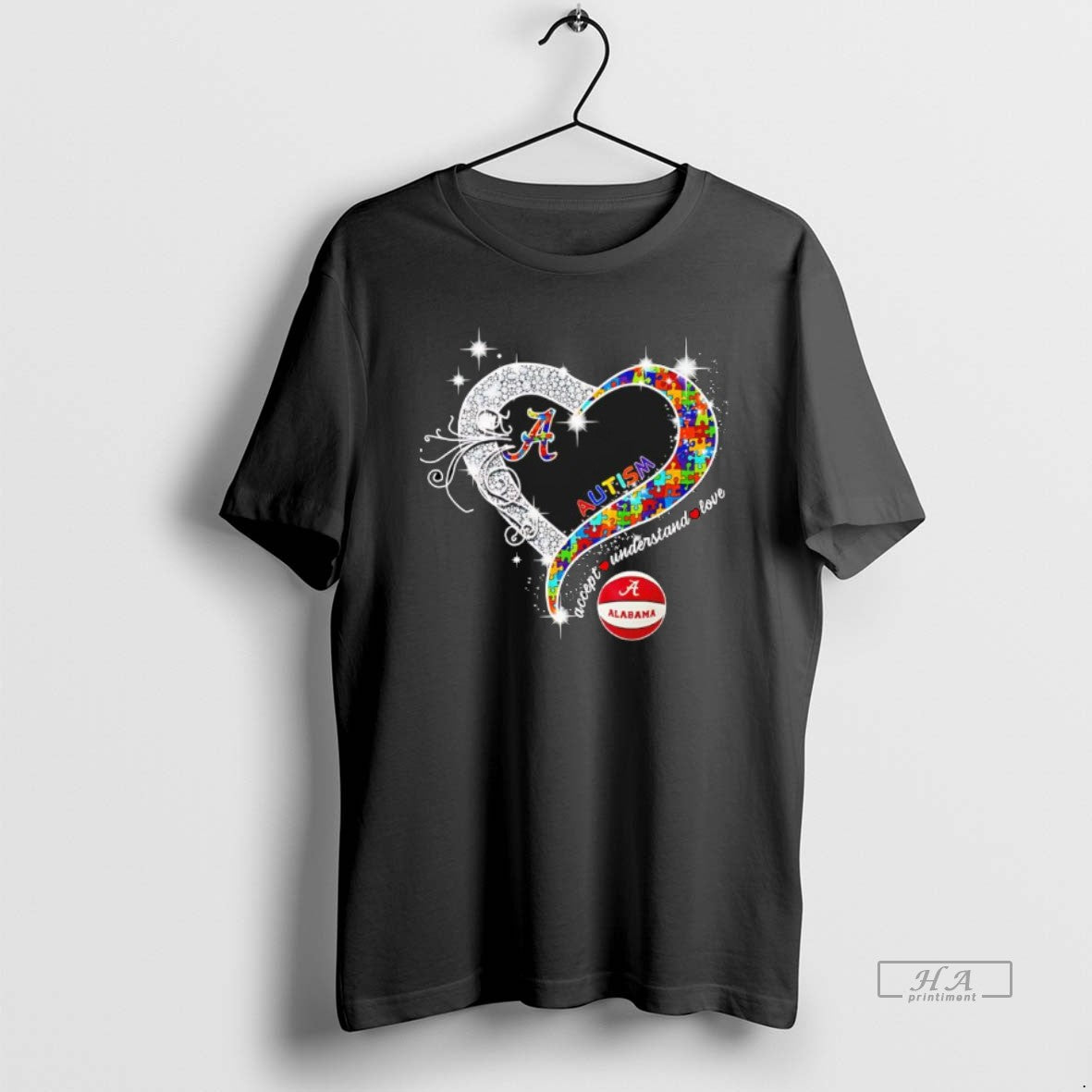 Official University Of Alabama Autism Awareness Accept Understand Love