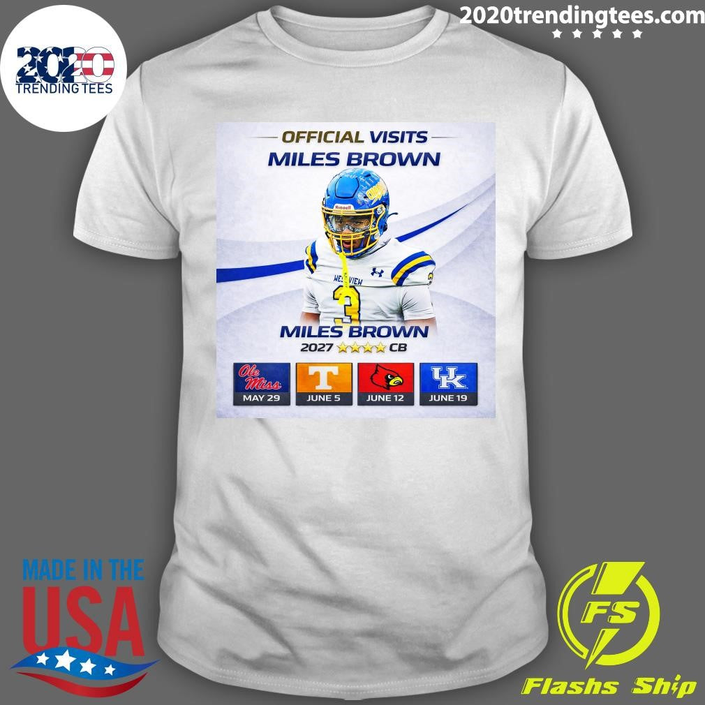 Visits Miles Brown Ne Vien Miles Brown 2027 CB Shirt