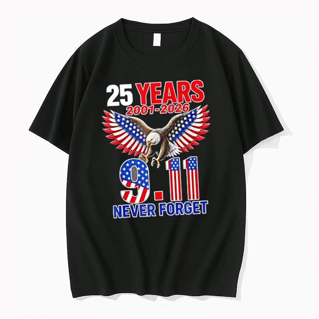 Officials 25 Years 2001 2026 911 Never Forget American Eagle Merch T Shirt Sweater