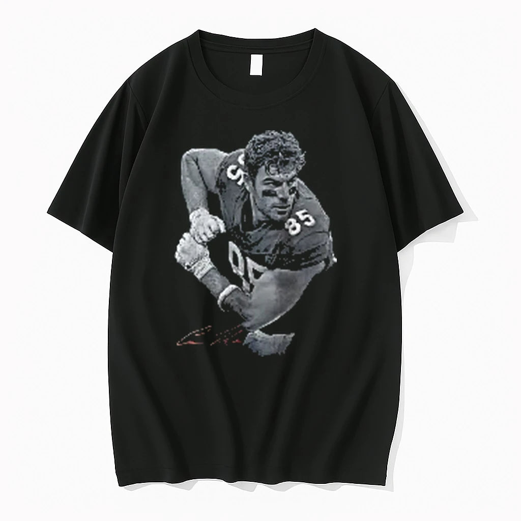 Officials 85 Kmet Monochrome Football Player Action Pose Red Jersey Number Signature Youth