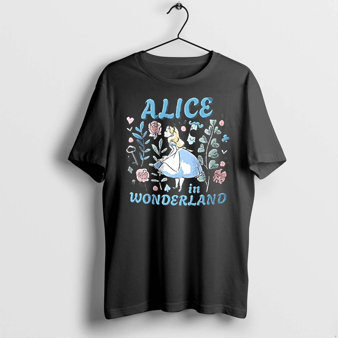 Officials Alice In Wonderland Profile Girl Smelling Flowers Youth T Shirt Sweater