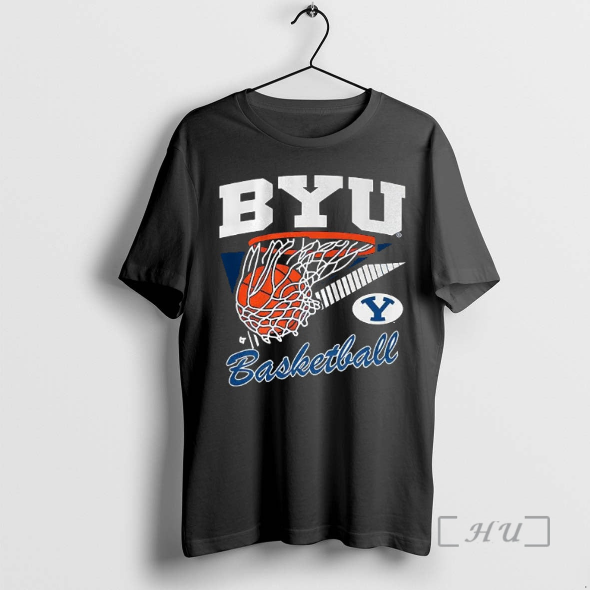 Officials Byu Cougars Basketball Ball And Basket Retro Swish