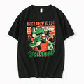 Officials Believe In Yourself Cartoon Yoshi Eating Mushroom Godzilla Retro Egg Youth T Shirt Sweater