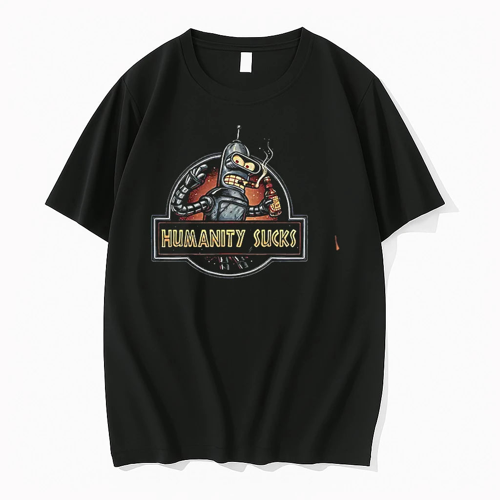 Officials Bender Futurama Humanity Sucks The Robot With A Cigar And Beer T Shirt Sweater
