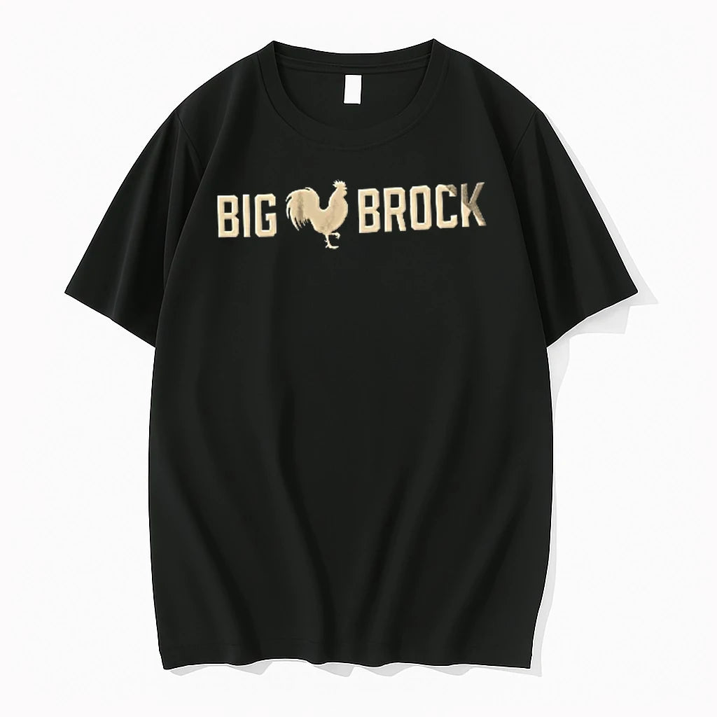 Officials Big Brock Block Lettering Standing Beige Rooster Drop Shadow Youth T Shirt Sweater