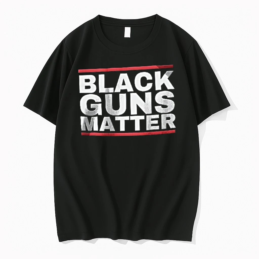 Officials Black Guns Matter Red Horizontal Bars Bold Youth T Shirt Sweater