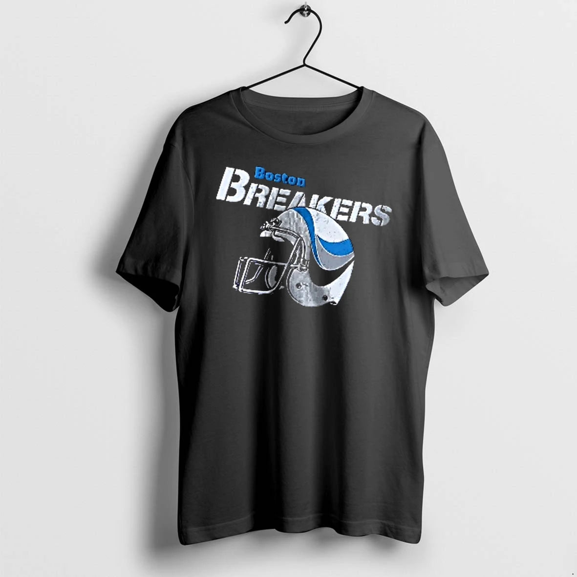 Officials Boston Breakers Distressed Football Helmet Wave Logo Vintage Men T Shirt Sweater